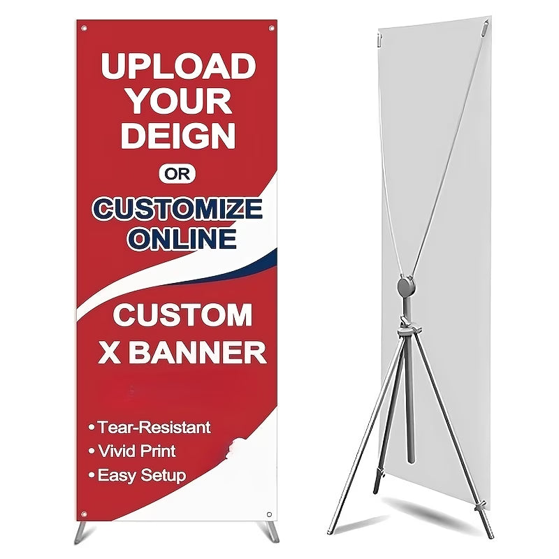 1pc Premium X-Type Advertising Display Stand, Poster Display Rack, Adjustable X-Frame, with Portable Oxford Cloth Storage Bag, Suitable for Various Banner Sizes, Ideal for Supermarkets, Malls, Hotels, And Job Fairs