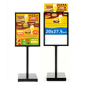 Pedestal Sign Stand for Display, 19.69 x 27.56 inches Adjustable Floor Standing Sign Holder with Heavy Base & Snap Frame for Indoor Outdoor Menu Flyers Signage Poster Display Stand, Black