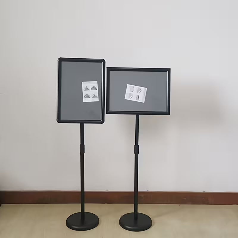 Customizable A3 Metal Sign, Adjustable Height, Rotatable Display, Ideal for Indoor and Outdoor Use, Perfect for Events and Retail