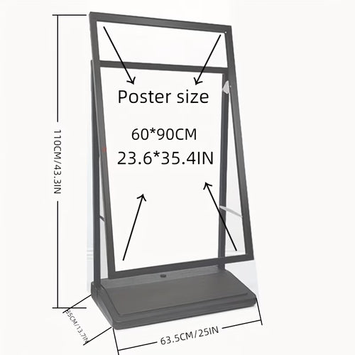 Board not included Increase the base Adding water for weight outdoor windproof advertising poster stand display Shop sign recruitment