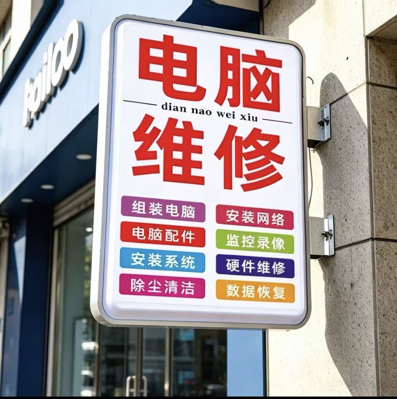 LED Advertising Lightbox, Square Double Sided Light Box Sign, Waterproof Illuminated Logo Billboard for Outdoor Storefront, Bar & Restaurant