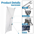 X Banner Stand Adjustable Fit Banner 23 x 63 to 32 x 78 Inch, Portable Travel Bag, Bigger, More Adaptable Advertising, Stores, Tradeshow, Restaurant, Event, Birthday & Party