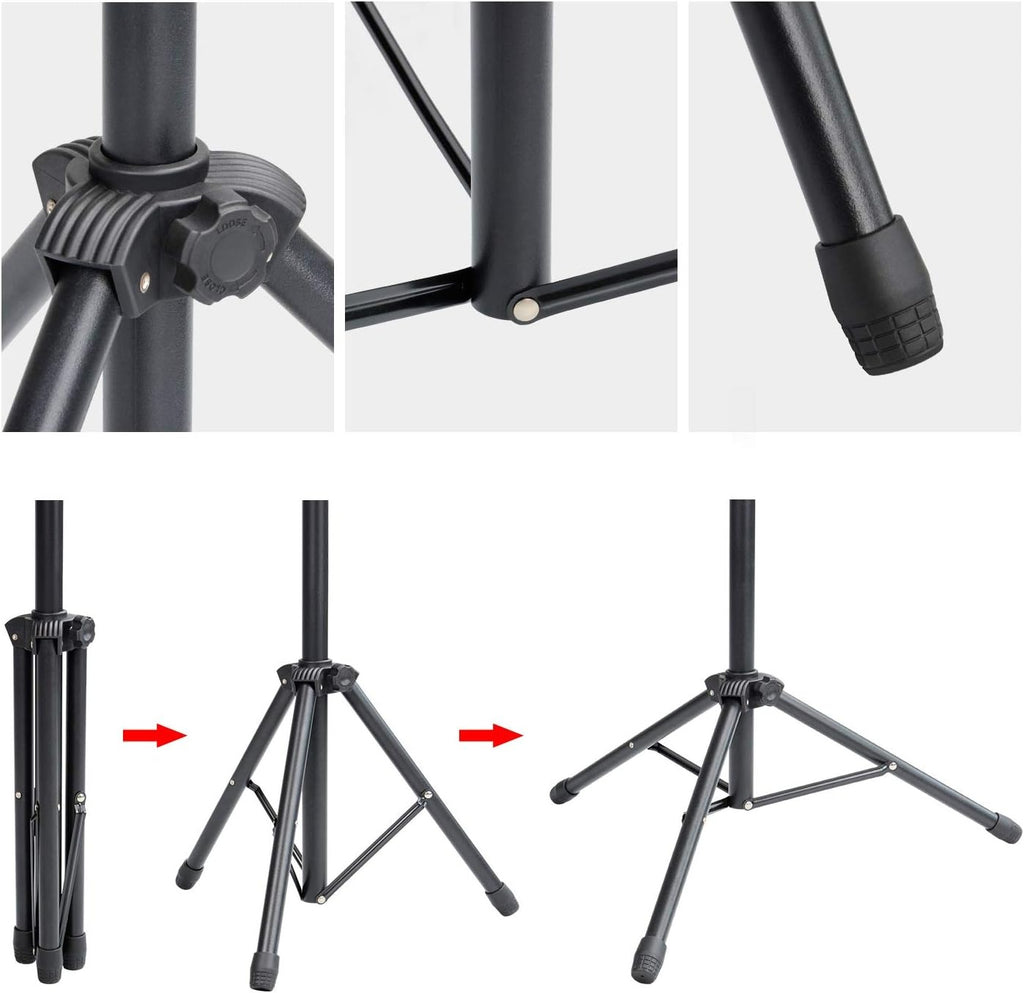 Heavy Duty Tripod Banner Stand, Adjustable Poster Stand Retractable Height Up to 79.9 inches, Double-Sided Floor Standing Sign Holder for Board Sign Display
