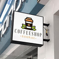 LED Advertising Lightbox, Square Double Sided Light Box Sign, Waterproof Illuminated Logo Billboard for Outdoor Storefront, Bar & Restaurant