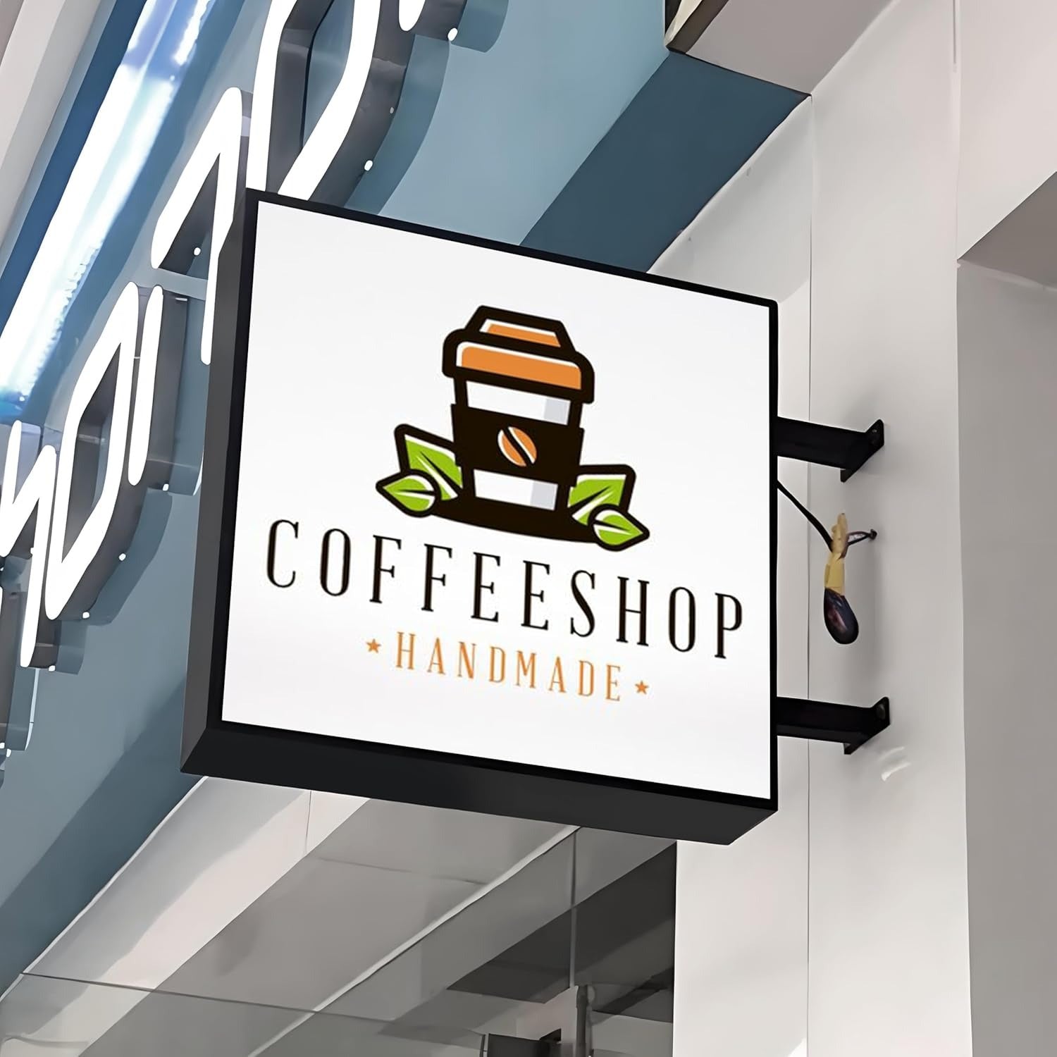 LED Advertising Lightbox, Square Double Sided Light Box Sign, Waterproof Illuminated Logo Billboard for Outdoor Storefront, Bar & Restaurant