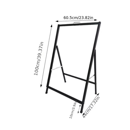 A Poster Stand, Portable Foldable Sidewalk Display Board, Floor-Mounted, No Charging Required, Suitable for Store Advertising And Posters, Applicable to Various Scenarios