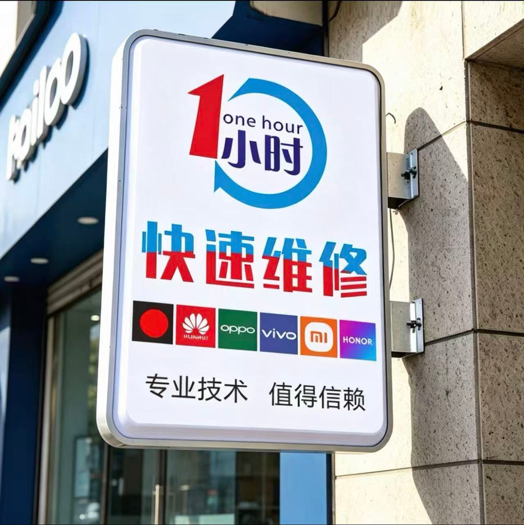 LED Advertising Lightbox, Square Double Sided Light Box Sign, Waterproof Illuminated Logo Billboard for Outdoor Storefront, Bar & Restaurant