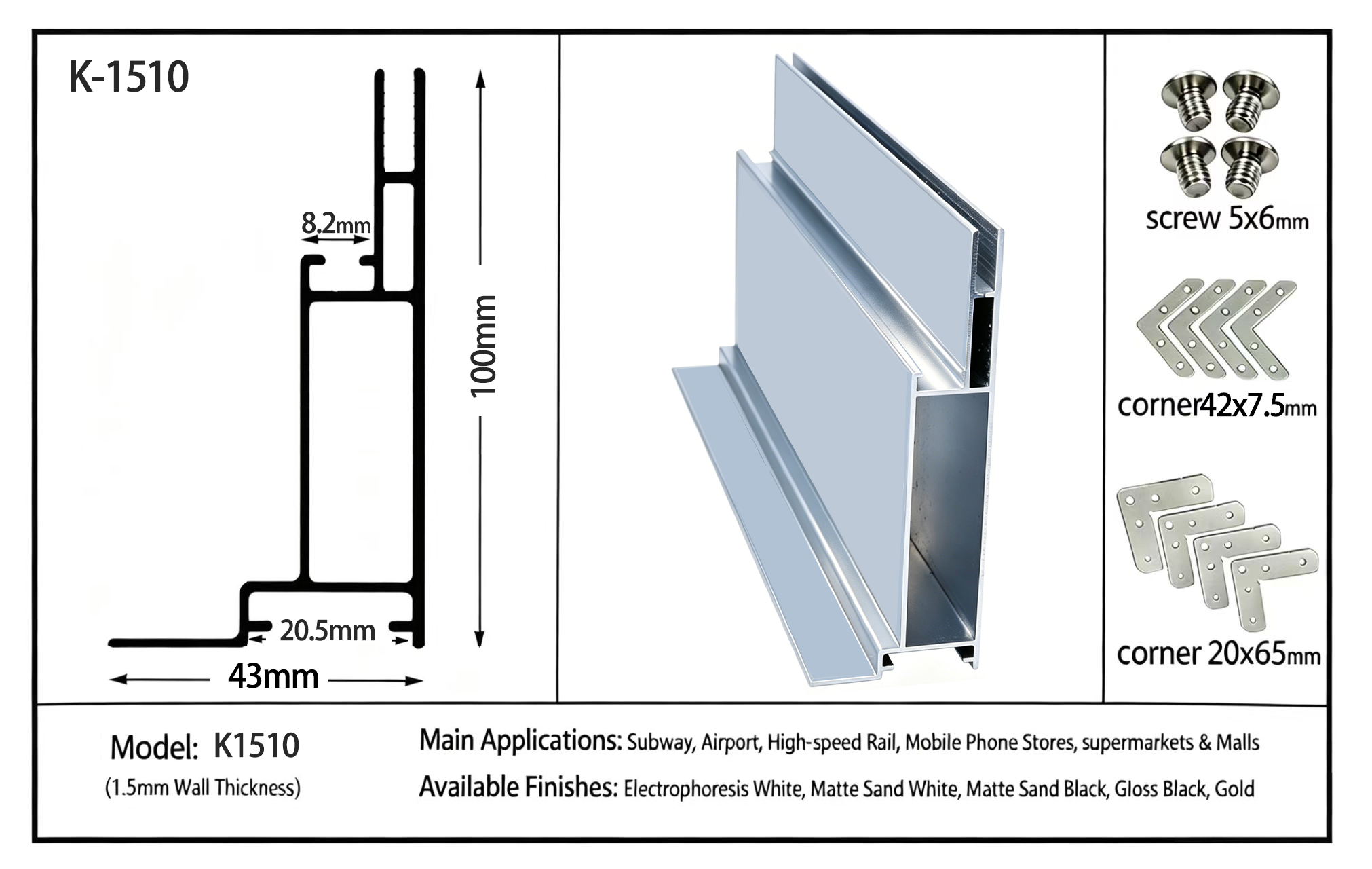 Aluminum extrusions, frame aluminum material, light box frame alloy SEG light box aluminum profiles