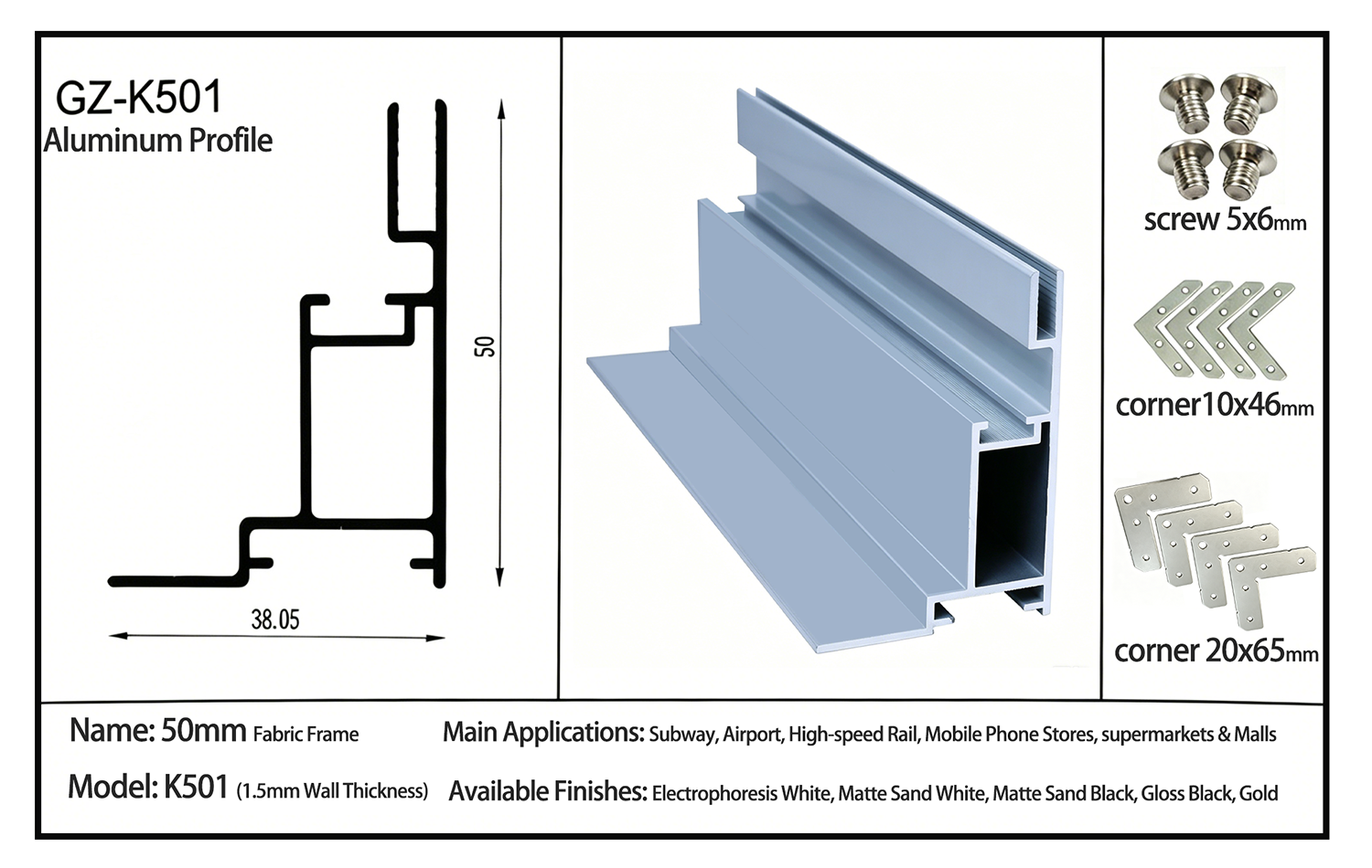 SEG light box aluminum profiles Snap frame aluminum extrusions